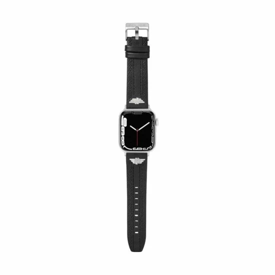 Apple Watch Strap 42/44/45 Wings Leather Police - Black